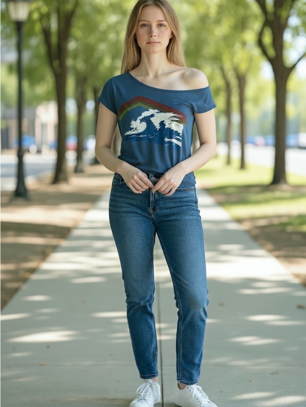 RARE AVIATOR NATION BLUE MOUNTAIN WAVE TSHIRT